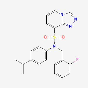 N-(2-fluorobenzyl)-N-(4-isopropylphenyl)[1,2,4]triazolo[4,3-a]pyridine-8-sulfonamide