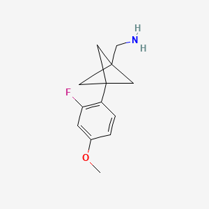[3-(2-Fluoro-4-methoxyphenyl)-1-bicyclo[1.1.1]pentanyl]methanamine