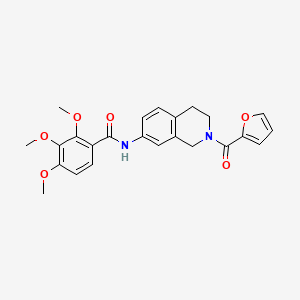 N-(2-(furan-2-carbonyl)-1,2,3,4-tetrahydroisoquinolin-7-yl)-2,3,4-trimethoxybenzamide