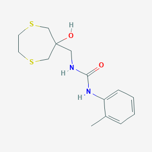 1-[(6-Hydroxy-1,4-dithiepan-6-yl)methyl]-3-(2-methylphenyl)urea