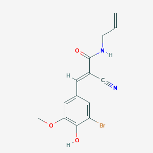 (E)-3-(3-bromo-4-hydroxy-5-methoxyphenyl)-2-cyano-N-prop-2-enylprop-2-enamide