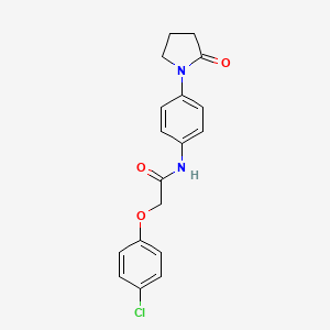 2-(4-chlorophenoxy)-N-(4-(2-oxopyrrolidin-1-yl)phenyl)acetamide