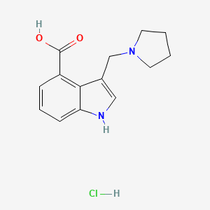 3-(pyrrolidin-1-ylmethyl)-1H-indole-4-carboxylic acid hydrochloride