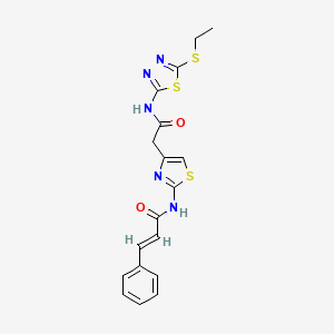 N-(4-(2-((5-(ethylthio)-1,3,4-thiadiazol-2-yl)amino)-2-oxoethyl)thiazol-2-yl)cinnamamide