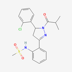 N-(2-(5-(2-chlorophenyl)-1-isobutyryl-4,5-dihydro-1H-pyrazol-3-yl)phenyl)methanesulfonamide