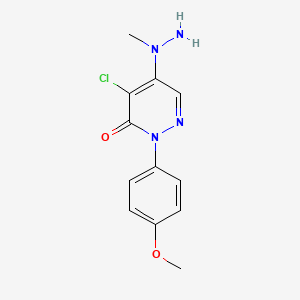 4-chloro-2-(4-methoxyphenyl)-5-(1-methylhydrazino)-3(2H)-pyridazinone