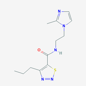 N-(2-(2-methyl-1H-imidazol-1-yl)ethyl)-4-propyl-1,2,3-thiadiazole-5-carboxamide