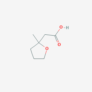 molecular formula C7H12O3 B2495400 2-(2-Methyloxolan-2-yl)acetic acid CAS No. 1892926-63-4