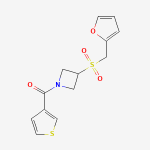 (3-((Furan-2-ylmethyl)sulfonyl)azetidin-1-yl)(thiophen-3-yl)methanone