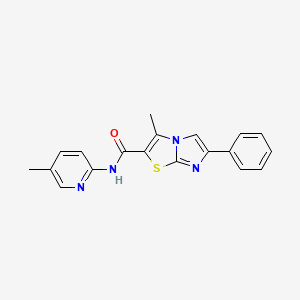 3-methyl-N-(5-methylpyridin-2-yl)-6-phenylimidazo[2,1-b]thiazole-2-carboxamide