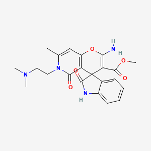 Methyl 2-amino-6-[2-(dimethylamino)ethyl]-7-methyl-5,12-dioxospiro[6-hydro-4H-pyrano[3,2-c]pyridine-4,3'-indoline]-3-carboxylate