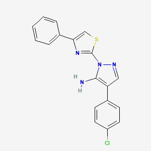 4-(4-chlorophenyl)-1-(4-phenyl-1,3-thiazol-2-yl)-1H-pyrazol-5-amine