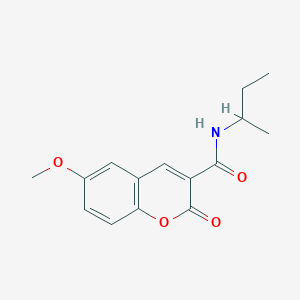 molecular formula C15H17NO4 B2495445 N-(丁酰基)-6-甲氧基-2-氧代-2H-香豆素-3-甲酰胺 CAS No. 873857-53-5