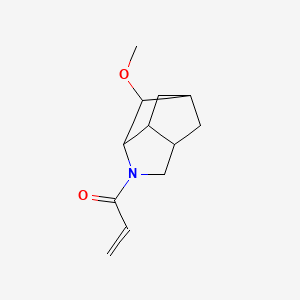 molecular formula C12H17NO2 B2495454 1-{2-Methoxy-4-azatricyclo[4.2.1.0^{3,7}]nonan-4-yl}prop-2-en-1-one CAS No. 1857571-81-3