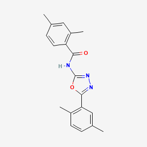 molecular formula C19H19N3O2 B2495455 N-[5-(2,5-dimethylphenyl)-1,3,4-oxadiazol-2-yl]-2,4-dimethylbenzamide CAS No. 891126-32-2