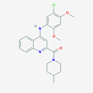 (4-((5-Chloro-2,4-dimethoxyphenyl)amino)quinolin-2-yl)(4-methylpiperidin-1-yl)methanone