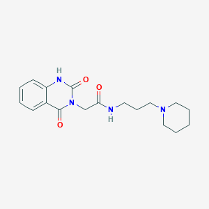 2-(2,4-dioxo-1H-quinazolin-3-yl)-N-(3-piperidin-1-ylpropyl)acetamide