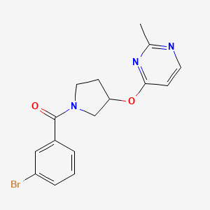 4-{[1-(3-Bromobenzoyl)pyrrolidin-3-yl]oxy}-2-methylpyrimidine