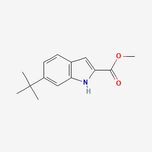 molecular formula C14H17NO2 B2495477 methyl 6-tert-butyl-1H-indole-2-carboxylate CAS No. 887360-36-3