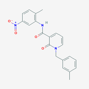 molecular formula C21H19N3O4 B2495506 N-(2-methyl-5-nitrophenyl)-1-[(3-methylphenyl)methyl]-2-oxo-1,2-dihydropyridine-3-carboxamide CAS No. 933205-70-0