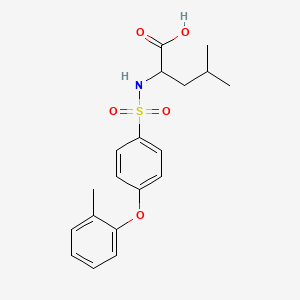 molecular formula C19H23NO5S B2495515 ((4-(o-Tolyloxy)phenyl)sulfonyl)leucine CAS No. 1008956-66-8