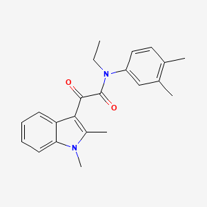 molecular formula C22H24N2O2 B2495518 2-(1,2-dimethyl-1H-indol-3-yl)-N-(3,4-dimethylphenyl)-N-ethyl-2-oxoacetamide CAS No. 862832-10-8