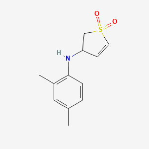 molecular formula C12H15NO2S B2495526 N-(2,4-dimethylphenyl)-1,1-dioxo-2,3-dihydrothiophen-3-amine CAS No. 878724-93-7