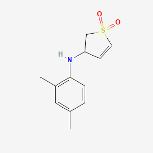 molecular formula C12H15NO2S B2495526 3-((2,4-Dimethylphenyl)amino)-2,3-dihydrothiophene 1,1-dioxide CAS No. 878724-93-7