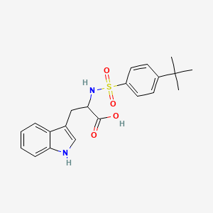 molecular formula C21H24N2O4S B2495579 ((4-(Tert-butyl)phenyl)sulfonyl)tryptophan CAS No. 1008655-10-4