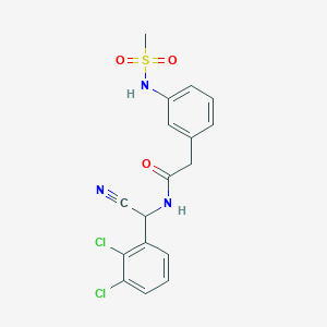 molecular formula C17H15Cl2N3O3S B2495610 N-[Cyano-(2,3-dichlorophenyl)methyl]-2-[3-(methanesulfonamido)phenyl]acetamide CAS No. 2361785-43-3