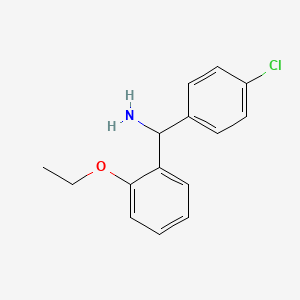 molecular formula C15H16ClNO B2495628 (4-chlorophenyl)(2-ethoxyphenyl)methanamine CAS No. 1019345-32-4