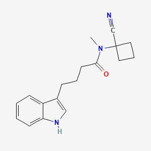 molecular formula C18H21N3O B2495787 N-(1-cyanocyclobutyl)-4-(1H-indol-3-yl)-N-methylbutanamide CAS No. 1258757-63-9