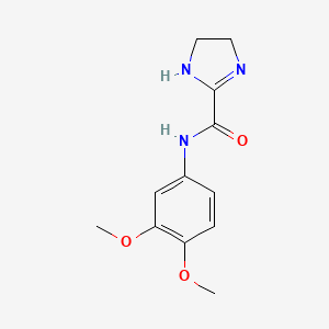 molecular formula C12H15N3O3 B2495809 N-(3,4-dimethoxyphenyl)-4,5-dihydro-1H-imidazole-2-carboxamide CAS No. 1185405-40-6