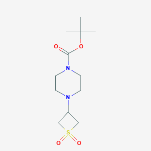 molecular formula C12H22N2O4S B2495820 Tert-butyl 4-(1,1-dioxidothietan-3-yl)piperazine-1-carboxylate CAS No. 436852-14-1