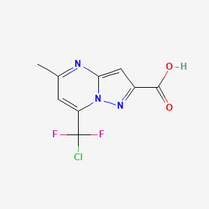 molecular formula C9H6ClF2N3O2 B2495835 7-[Chloro(difluoro)methyl]-5-methylpyrazolo[1,5-a]pyrimidine-2-carboxylic acid CAS No. 676522-75-1