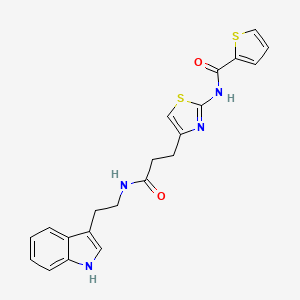N-(4-(3-((2-(1H-indol-3-yl)ethyl)amino)-3-oxopropyl)thiazol-2-yl)thiophene-2-carboxamide