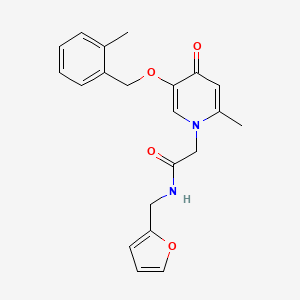 N-(furan-2-ylmethyl)-2-(2-methyl-5-((2-methylbenzyl)oxy)-4-oxopyridin-1(4H)-yl)acetamide