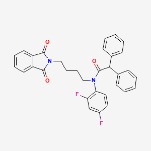 N-(2,4-difluorophenyl)-N-[4-(1,3-dioxoisoindol-2-yl)butyl]-2,2-diphenylacetamide