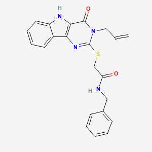 N-benzyl-2-[(4-oxo-3-prop-2-enyl-5H-pyrimido[5,4-b]indol-2-yl)sulfanyl]acetamide