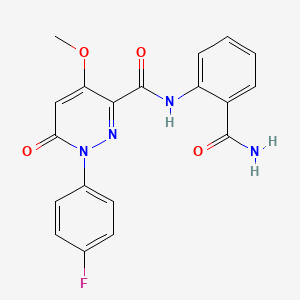 N-(2-carbamoylphenyl)-1-(4-fluorophenyl)-4-methoxy-6-oxopyridazine-3-carboxamide