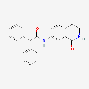 molecular formula C23H20N2O2 B2495865 N-(1-oxo-1,2,3,4-tetrahydroisoquinolin-7-yl)-2,2-diphenylacetamide CAS No. 1351634-55-3
