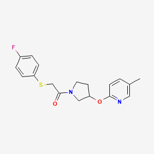 2-((4-Fluorophenyl)thio)-1-(3-((5-methylpyridin-2-yl)oxy)pyrrolidin-1-yl)ethanone