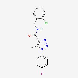 molecular formula C17H14ClFN4O B2495881 N-(2-chlorobenzyl)-1-(4-fluorophenyl)-5-methyl-1H-1,2,3-triazole-4-carboxamide CAS No. 950244-06-1