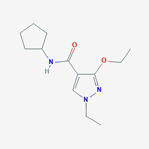 molecular formula C13H21N3O2 B2495928 N-cyclopentyl-3-ethoxy-1-ethyl-1H-pyrazole-4-carboxamide CAS No. 1014067-71-0