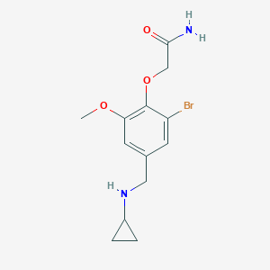 2-{2-Bromo-4-[(cyclopropylamino)methyl]-6-methoxyphenoxy}acetamide