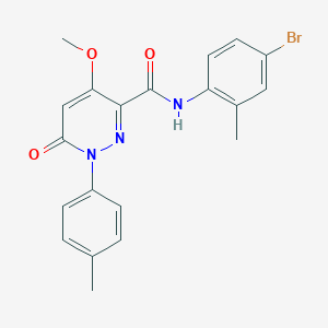 molecular formula C20H18BrN3O3 B2495979 N-(4-bromo-2-methylphenyl)-4-methoxy-1-(4-methylphenyl)-6-oxo-1,6-dihydropyridazine-3-carboxamide CAS No. 1005296-94-5
