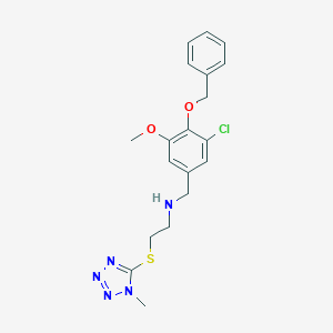 N-[4-(benzyloxy)-3-chloro-5-methoxybenzyl]-2-[(1-methyl-1H-tetrazol-5-yl)thio]ethanamine