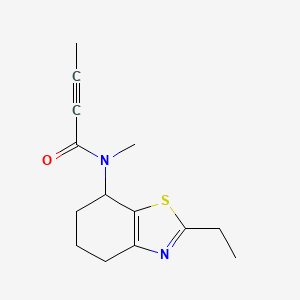 molecular formula C14H18N2OS B2495984 N-(2-Ethyl-4,5,6,7-tetrahydro-1,3-benzothiazol-7-yl)-N-methylbut-2-ynamide CAS No. 2411245-04-8