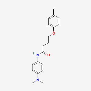 molecular formula C19H24N2O2 B2496000 N-[4-(dimethylamino)phenyl]-4-(4-methylphenoxy)butanamide CAS No. 432511-86-9