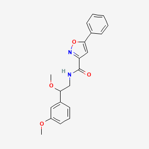 molecular formula C20H20N2O4 B2496014 N-[2-methoxy-2-(3-methoxyphenyl)ethyl]-5-phenyl-1,2-oxazole-3-carboxamide CAS No. 1797879-69-6